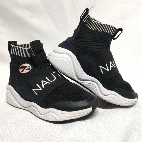 Boy's Size 8 Toddler Nautica Silas Sock Sneakers, Excellent Condition - Picture 1 of 7